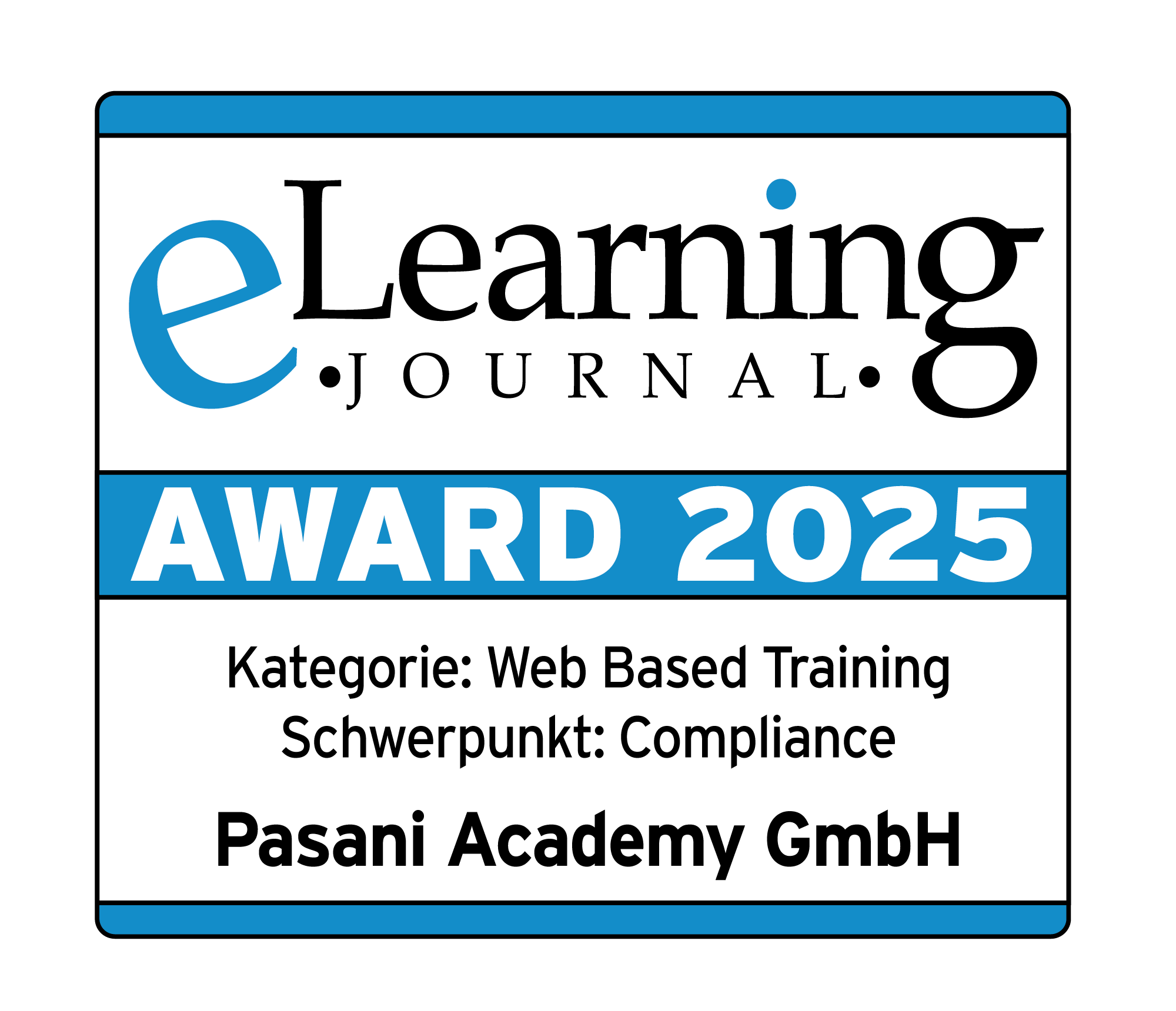 eLearning Award 2025, Kategorie Web Based Training
